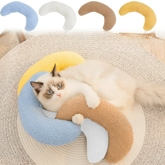 Up to 60% off Gifts Nsxcdh Pet Neck Pillow, Soft Crescent-Shaped Pillow for Cats and Dogs, Small Size Pet Headrest, Neck Support Cushion for Comfortable Rest Weekly Price Drops & Special Offers