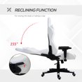 thumbnail image 5 of Vinsetto High Back Gaming Chair with RGB LED Lights, Adjustable Arms, and Lumbar Support, Racing Office Computer Chair with Head Pillow, White / Black, 5 of 9