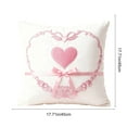 thumbnail image 3 of VWRXBZ Valentine Heart Decorative Pillow Cover 18x18 Inch Polyester Sofa Cushion Cover Romantic Gift for Couples Home Decor Bedroom Living Room Festive Accent, 3 of 8