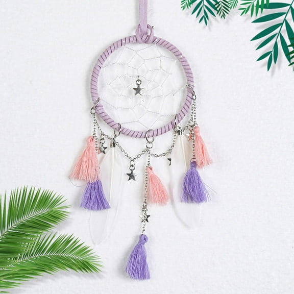 Raindrops  Dream Catcher Ornament Hanging Hangings Wedding Decorations Dreamcatcher Purple
