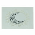 thumbnail image 1 of Moon Rays Cutting Board, Floral Crescent Print Ornamented with Rose Flowers Inside, Decorative Tempered Glass Cutting and Serving Board, in 3 Sizes, by Ambesonne, 1 of 2