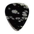 thumbnail image 2 of Exotic Plectrums - Snowflake Obsidian Volcanic Glass Stone Guitar Pick - 3.0 mm Ultra Heavy Gauge - 351 Shape - Specialty Handmade Exotic Gemstone Plectrum - 12 Pack, 2 of 2
