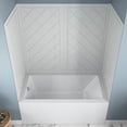 thumbnail image 4 of Streamline DSH-1160-109 32 in. L x 60 in. W x 55 in. H 4-Piece Glue-Up Alcove Bathtub Wall Surround in White Tile Finish, 4 of 11