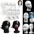 thumbnail image 2 of Nouveau Mannequin en Mousse Simple Blanc pour Femme, Chapeau, Casquette, Perruque Factice, Support d'Exposition de Tête, 2 of 5