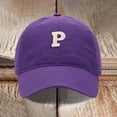 thumbnail image 2 of Women Mens Baseball Cap Letter P Embroidered Baseball Cap Adjustable Sun Hat For Casual Outdoor Purple One Size, 2 of 3