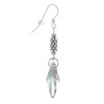 thumbnail image 2 of One Pair 22mm Austrian Crystal Teardrop Earrings - Sterling Silver Earwires - Faintest Pale Blue AB, 2 of 4