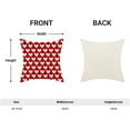 thumbnail image 6 of Valentine Decor Pillow Covers 18x18 Set of 2 Romantic Love Heart Red Throw Pillow Covers Valentine''s Day Wedding Mother''s Day Linen Decorative Cushion Cover for Couch Sofa Bed, 6 of 6