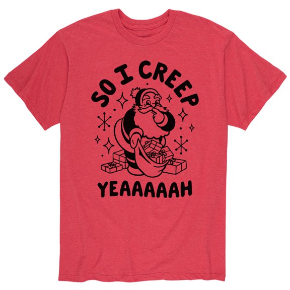Instant Message - So I Creep Santa - Men's Short Sleeve Graphic T-Shirt
