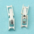 thumbnail image 3 of 50sets Eco-Friendly Brass Watch Band Clasps Long-Lasting Plated Lead Free & Cadmium Free Silver 15x3.5x4mm, 3 of 4