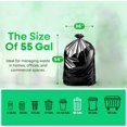 thumbnail image 5 of 150 Count | 55 Gallon Trash Bags | 150- Pack | Heavy Duty Trash Bags | Heavy Duty Garbage Bags | Black Garbage Bags | Large | 20 Micron, 5 of 7