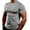 Grey, variant on Yuncity Men Shirt Summer Round Neck Short Sleeve Home Leisure Sports Tee Shirts Mens L