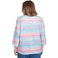 thumbnail image 2 of Alfred Dunner Womens Plus-Size Geometric Crewneck Biadere Top, 2 of 4
