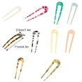 thumbnail image 3 of maskred Épingles à Cheveux en Acétate en Forme de U, Bijoux Multicolores à Clip, Accessoires de Modélisation pour Filles, Vert, 3 of 6