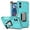 Teal Mint, variant on For Motorola Moto G Play 2024 Hybrid 2 in 1 Hard PC TPU Heavy Duty Rugged Bumper Shockproof with Magnetic Ring Kickstand Phone Case Cover by Xpression - Black