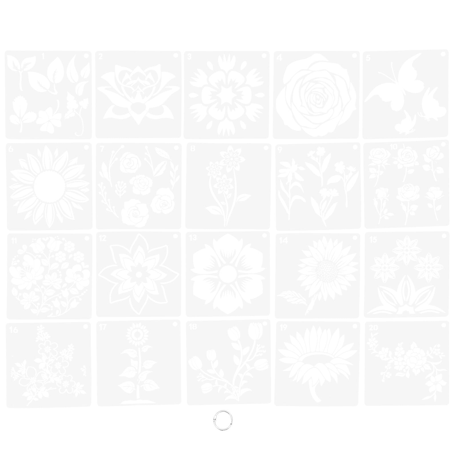 Stencils for painting 20 Sheets of Wall Painting Stencils Hollow