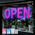 thumbnail image 1 of Cartel LED de abierto Thirdpolite 102 x 36 cm regulable en rojo y azul, 1 of 3