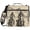 Vintage Cowboy Illustration, variant on Zipper Binder with Shoulder Strap 2 inch 3 Ring Waterproof File Folder Organizer Bag 500 Sheet Magnificent Sunset Scene