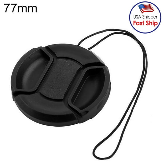 AMZER 77mm Snap-On Camera Lens Cap for Canon (Center Pinch)