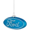 thumbnail image 3 of 5" Glittered Blue and White Ford Logo Glass Christmas Ornament, 3 of 4