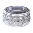 thumbnail image 4 of Men Embroidered Beret Cap Traditional Prayer Hat Soft Velvet Rounded Headwear, 4 of 4