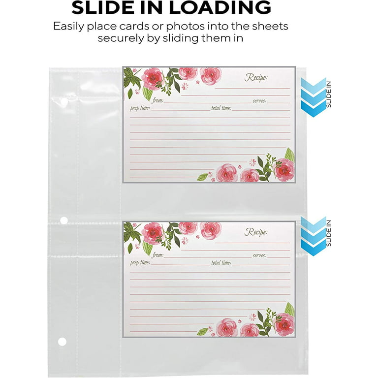 Products Recipe Card Protectors, For 3 Ring Binders, Page Sheet