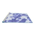 thumbnail image 2 of Ahgly Company Machine Washable Indoor Round Abstract Blue Modern Area Rugs, 8' Round, 2 of 4