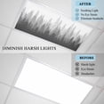 thumbnail image 3 of 3 Pack Grey Forest Fluorescent Light Covers for Ceiling Lights Nature Woodland Tree Misty Forest Silhouette Landscape Magnetic Ceiling Light Covers Overhead Light Filters for Office Classroom Home, 3 of 9