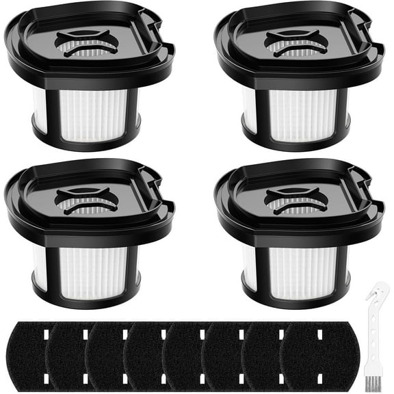 4 Pack 2284W 2390A Vacuum Replacement Filter Compatible with Bissell Pet Hair Eraser Hand Vacuum 2284W, 2390, 2390A, 2579, 2389, Part # 1614212 1614203 1614204, 4 Mesh Filters and 8 Foam Filters