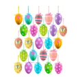 thumbnail image 1 of 24 huevos colgantes de Pascua impresos, adornos colgantes de huevos de Pascua, recuerdos para fiestas Estilo B, 1 of 8