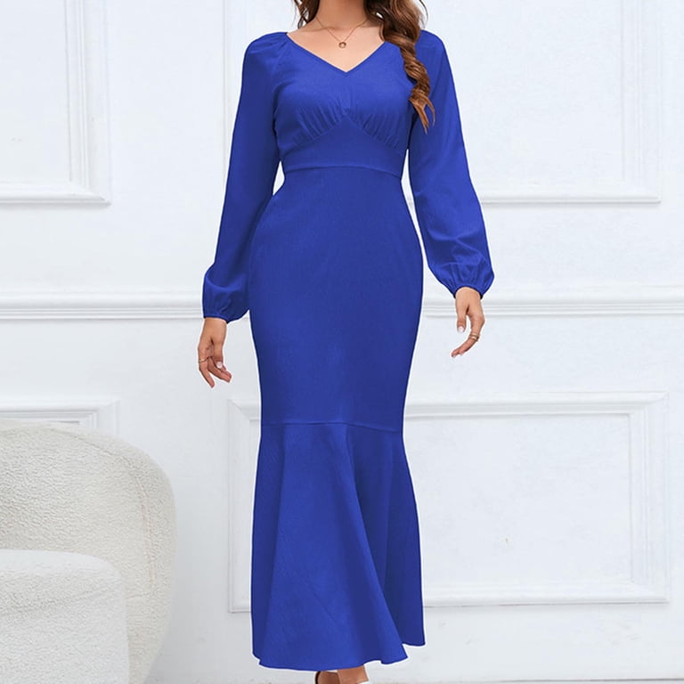 knee length dresses for ladies Liberty | Black High Neck Mermaid Midi Dress with Ruffling Detail main image 1