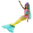 thumbnail image 4 of Barbie Dreamtopia Mermaid Doll with Teal & Purple Hair, Yellow Tail & Tiara Accessory, 4 of 6