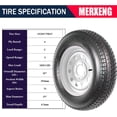 thumbnail image 3 of ST205/75D15 Trailer Tires, 5 Lug on 4.5", 6PR Load Range C, 15in Fuel-saving Designed Trailer Tires 205 75 15 for Travel/Camper/Landscape/Cargo/Utility/Boat/Horse/Farm/Hauler Trailer(Pack of 2), 3 of 7