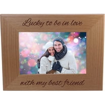 Lucky To Be In Love With My Best Friend 4-inch x 6-Inch Wood Picture Frame