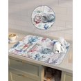 thumbnail image 4 of Blue Coastal Dish Drying Mat for Kitchen Counter, Super Absorbent Quick Dry Coffee Bar Mat Pad Thin Diatomaceous Sink Mat Non Slip Dish Drainer Mat 16''''x18'''' Summer Coral Shell Sea Beach Nautical, 4 of 6