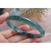 Certified Icy Green Burma 100% Natural A JADE Jadeite Bangle Bracelet 58 mm 667381 TN