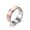 Rose Gold, variant on Titanium Steel 8mm Laser Marking Footprint Ring Unisex Durable Fashion Jewellery Band For Men Women Daily Wear