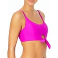 thumbnail image 2 of No Boundaries Junior's Bunny Tie Longline Bikini Top Swimsuit, 2 of 4