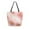 Light Pink Daisies, variant on Open Top Canvas Tote Bag with Zipper Reusable Shopping Bag 13.5x15" Roomy Carryall Golden Pine Needles