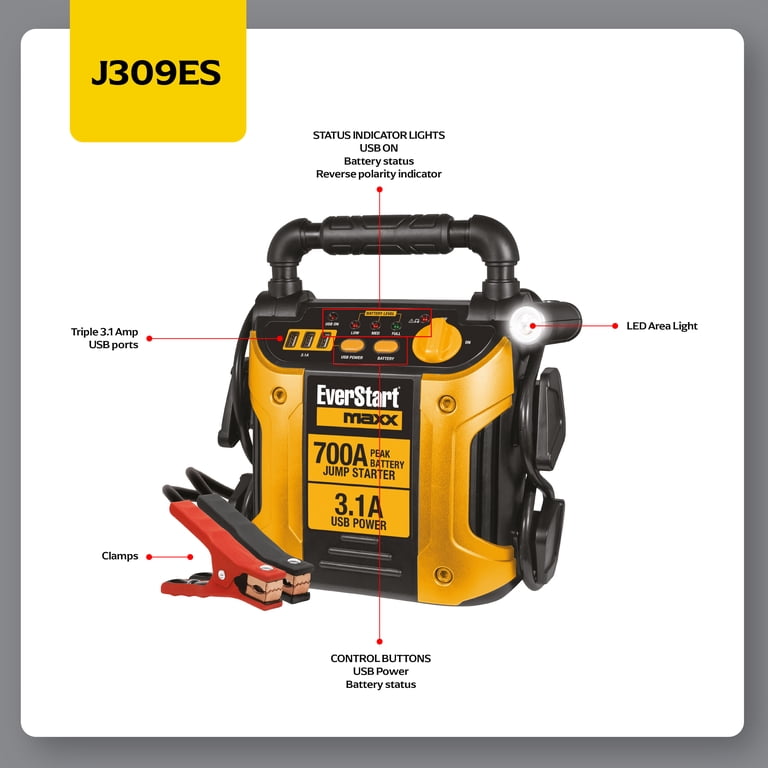 EverStart MAXX J309ES 700 Peak Amp Jump Starter and Power Station