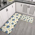 thumbnail image 2 of Pioneer Flower Floral Print Pattern Kitchen Rugs Sets Of 2, Anti Fatigue Non Slip Washable Floor Mats for Kitchen Sink Laundry, 17X30 Inch + 17X47 Inch, 2 of 6