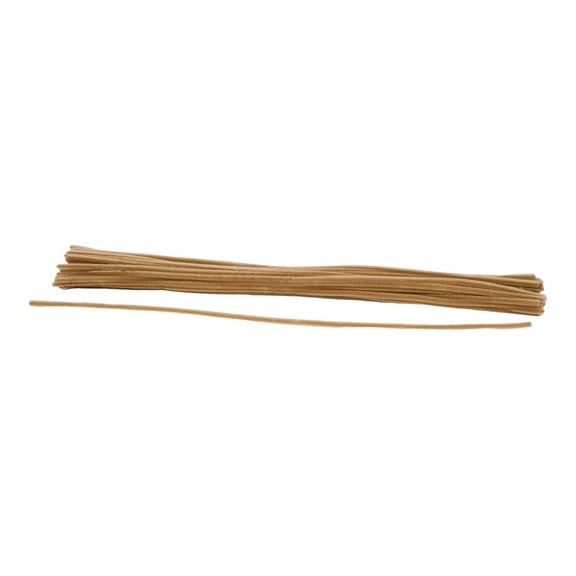 20" Burlap Chenille Stems – 6MM Pipe Cleaners for Crafts, Wreaths, and DIY Projects (MA200231)