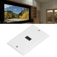 thumbnail image 4 of Single Brush Wall Plate White, No Welding Easily Install Disassemble High Resolution 4K Insert Outlet Panel Mount  for Home Theater, 4 of 8