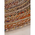 thumbnail image 2 of Rugsotic Carpets Hand Braided Cotton & Jute 5'x5' Round Area Rug Contemporary Light Multicolor DCJ111, 2 of 5