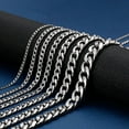 thumbnail image 2 of 3MM-10MM Stainless Steel Cuban Chain Necklace For Men Male Neck Jewelry Accessories, 2 of 6