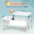 thumbnail image 3 of Lift-Top Coffee Table with Storage - Modern White Design for Living Room, 3 of 8