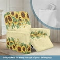 thumbnail image 3 of Whosucclay Sunflower Daisy Print Recliner Slipcovers, 4-Pieces Stretch Recliner Cover with Storage Pocket, Soft Reclining Chair Slipcover Anti Dust Furniture Protector for Kids Pets, 3 of 8