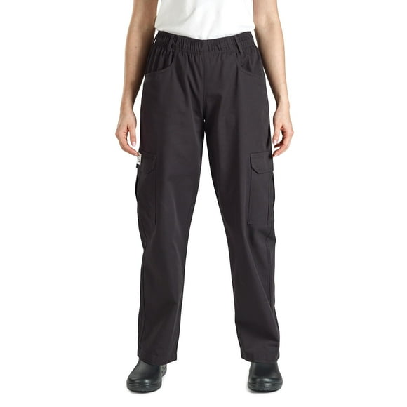 Mercer Culinary womens Cargo chefs pants, Black, 1X US