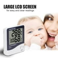 thumbnail image 4 of Zootealy HTC-1 Large Screen Hoom Thermometer Hygrometer Indoor Electronic Thermometer with LCD Display Electronic Alarm Clock, 4 of 8