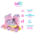 thumbnail image 5 of Patines De Línea Ajustables Con 4 Ruedas y Freno Seguro Onix Unicornio Multicolor Glitter Para Niña, 5 of 5