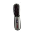 thumbnail image 4 of Plancha de pelo de viaje, plancha de pelo con calefacción, peine, mini plancha alisadora, cepillo alisador para belleza de mujeres gris, 4 of 7